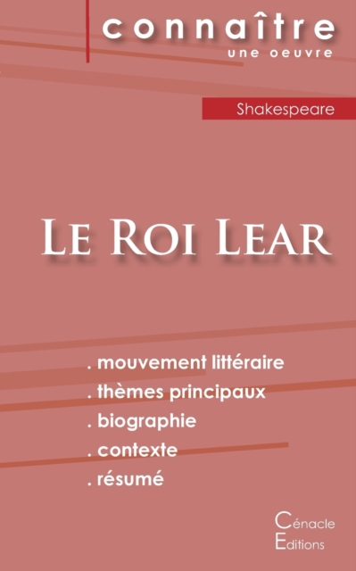 Fiche de lecture Le Roi Lear de Shakespeare (Analyse litteraire de reference et resume complet), Paperback / softback Book