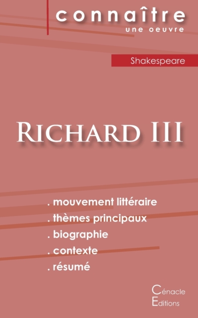 Fiche de lecture Richard III de Shakespeare (Analyse litteraire de reference et resume complet), Paperback / softback Book