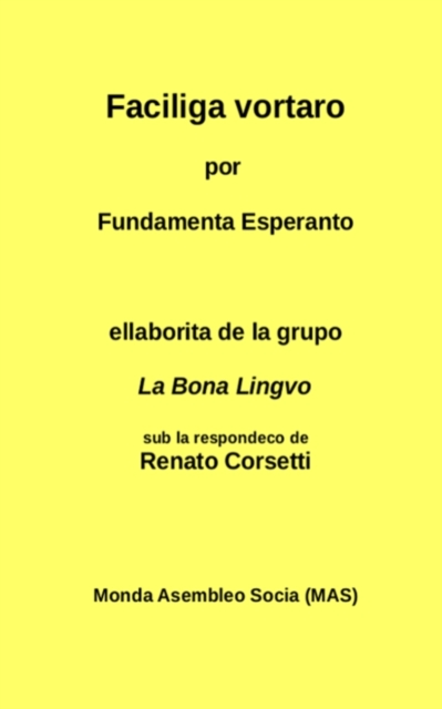 Faciliga vortaro : por Fundamenta Esperanto, Paperback / softback Book