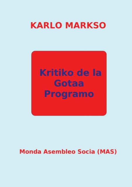 Kritiko de la Gotaa Programo, Paperback / softback Book