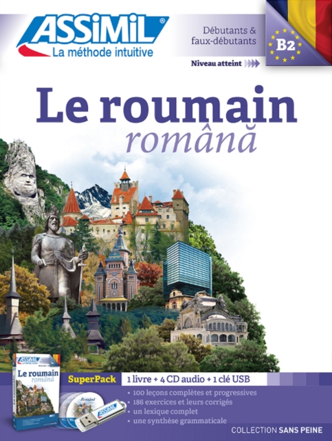 Le Roumain (Superpack) : Book + 4CD audio + 1 cle USB, Mixed media product Book
