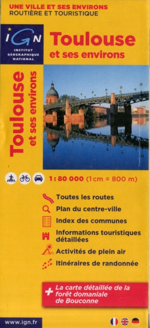 Toulouse and Surroundings, Sheet map, folded Book