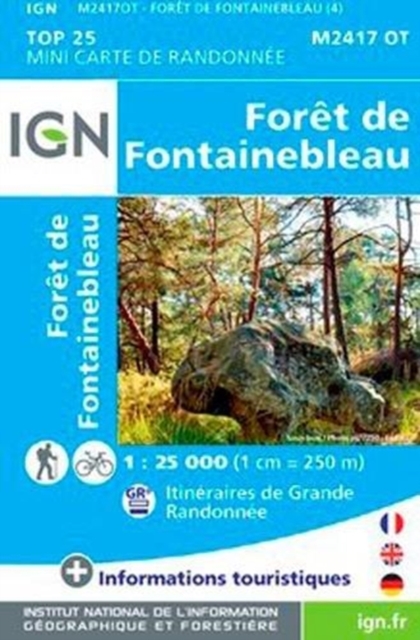 Foret de Fontainebleau Mini, Sheet map, folded Book