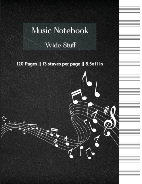 Music Notebook - Wide Staff, Paperback / softback Book