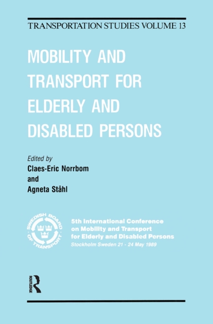Mobility and Transport for Elderly and Disabled Patients, Hardback Book