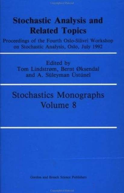 Stochastic Analysis and Related Topics, Hardback Book