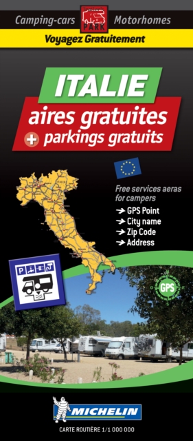 Italy Motorhome Stopovers : Trailers Park Maps, Sheet map, folded Book