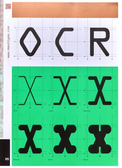 OCR_X Type Specimen, Paperback Book