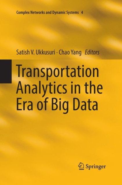 Transportation Analytics in the Era of Big Data, Paperback / softback Book