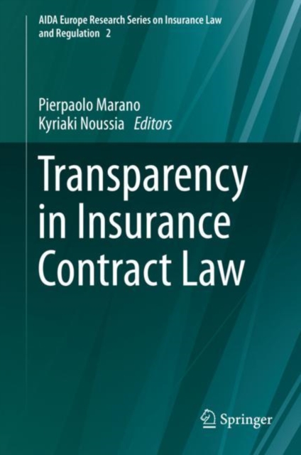 Transparency in Insurance Contract Law, Hardback Book
