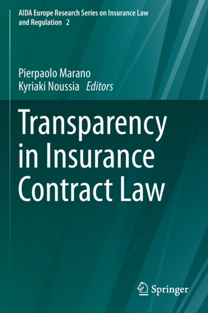 Transparency in Insurance Contract Law, Paperback / softback Book