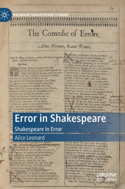 Error in Shakespeare : Shakespeare in Error, Hardback Book