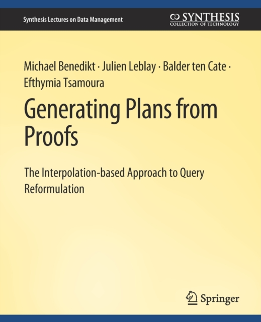 Generating Plans from Proofs, Paperback / softback Book