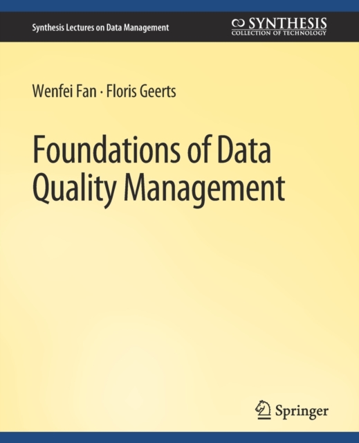 Foundations of Data Quality Management, Paperback / softback Book