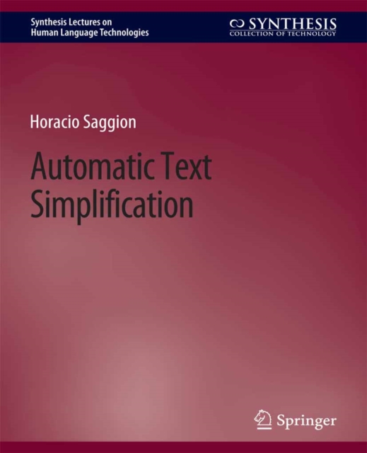 Automatic Text Simplification, PDF eBook