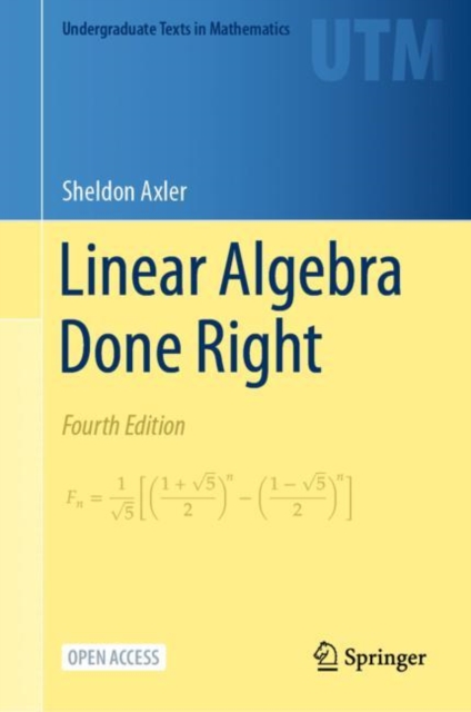 Linear Algebra Done Right, Hardback Book