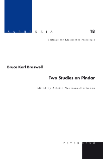 Two Studies on Pindar, Hardback Book