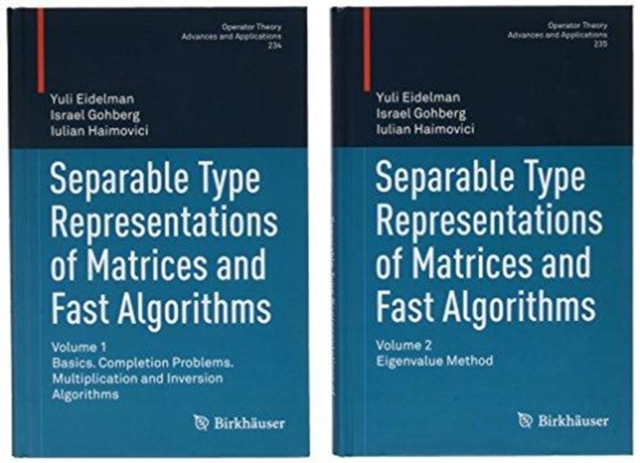 Separable Type Representations of Matrices and Fast Algorithms, Hardback Book