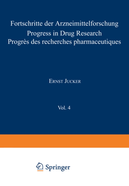 Fortschritte der Arzneimittelforschung / Progress in Drug Research / Progres des recherches pharmaceutiques, PDF eBook