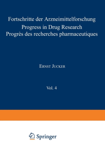 Fortschritte der Arzneimittelforschung / Progress in Drug Research / Progres des recherches pharmaceutiques, Paperback / softback Book