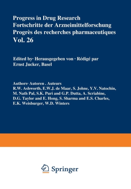 Progress in Drug Research / Fortschritte der Arzneimittelforschung / Progres des recherches pharmaceutiques, Paperback / softback Book