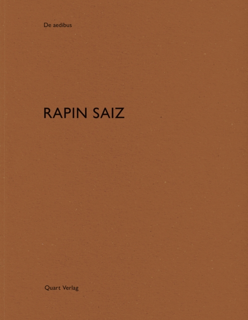 Rapin Saiz : De aedibus, Paperback / softback Book