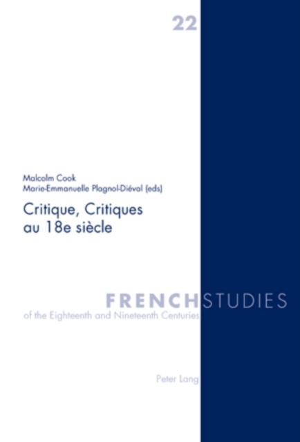 Critique, Critiques Au 18e Siecle, Paperback / softback Book