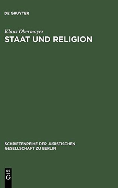 Staat und Religion, Hardback Book