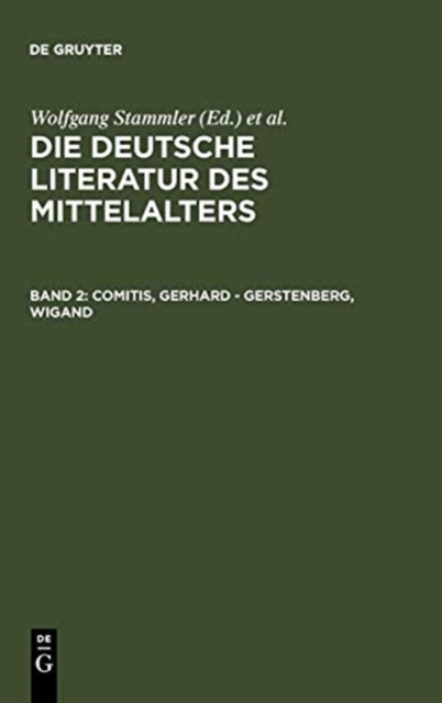 Comitis, Gerhard - Gerstenberg, Wigand, Hardback Book