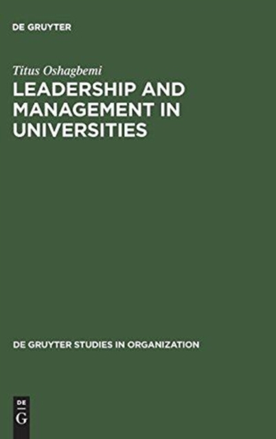 Leadership and Management in Universities : Britain and Nigeria, Hardback Book