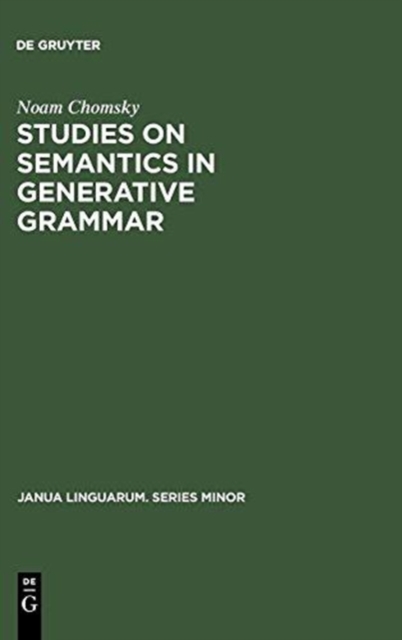 Studies on Semantics in Generative Grammar, Paperback / softback Book