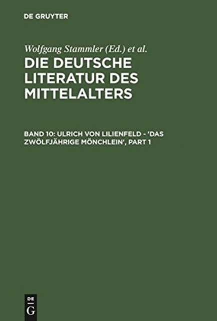 Ulrich Von Lilienfeld - 'Das Zwoelfjahrige Moenchlein', Hardback Book