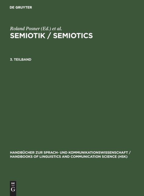 Semiotik 3.Teilband, Hardback Book