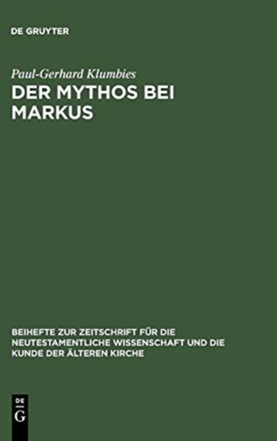 Der Mythos bei Markus, Hardback Book
