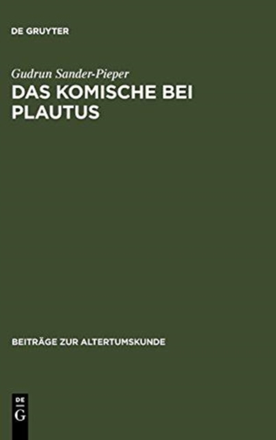 Das Komische bei Plautus, Hardback Book