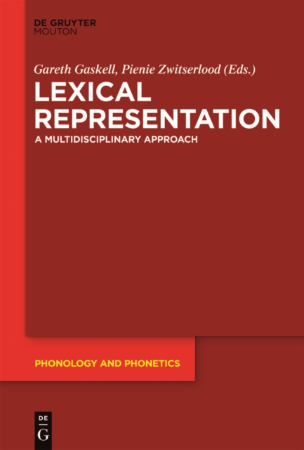 Lexical Representation : A Multidisciplinary Approach, PDF eBook