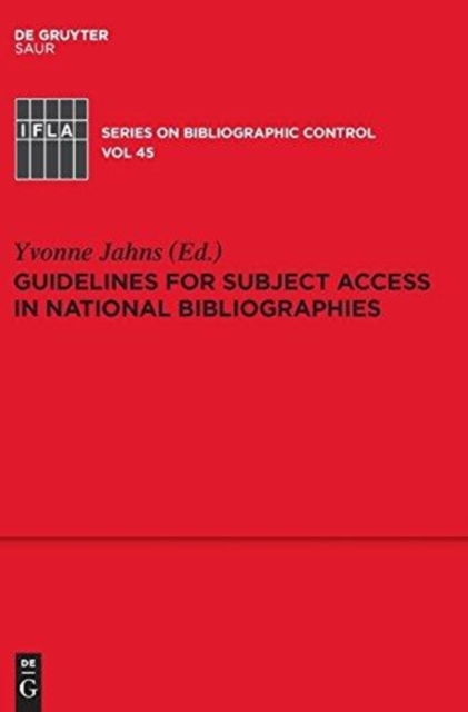 Guidelines for Subject Access in National Bibliographies, Hardback Book