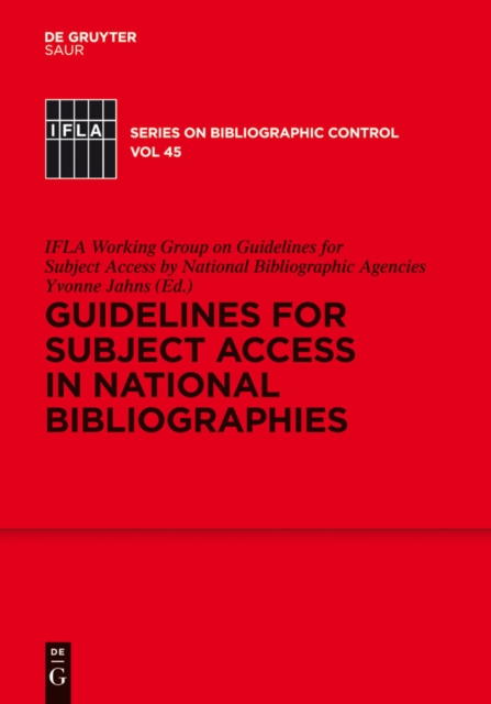 Guidelines for Subject Access in National Bibliographies, PDF eBook