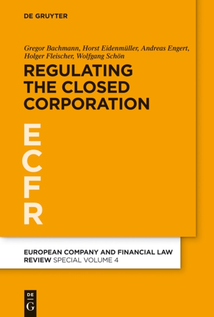 Regulating the Closed Corporation, PDF eBook