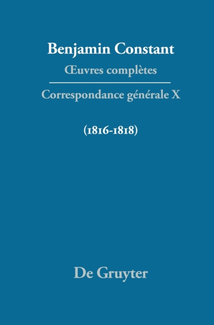 Correspondance generale 1816-1818, Hardback Book