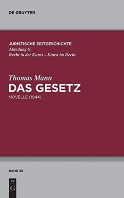 Das Gesetz : Novelle (1944), Hardback Book