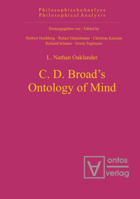C. D. Broad's Ontology of Mind, PDF eBook