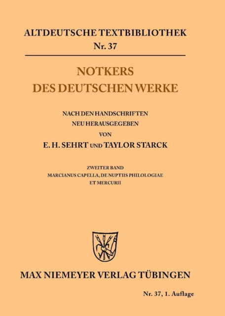 Notkers Des Deutschen Werke, Paperback / softback Book