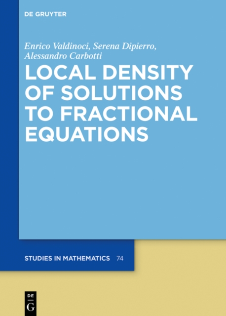 Local Density of Solutions to Fractional Equations: Alessandro Carbotti ...