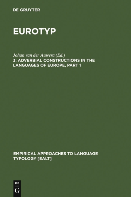 Adverbial Constructions in the Languages of Europe, PDF eBook
