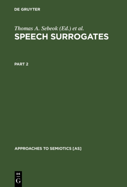 Speech Surrogates. Part 2, PDF eBook
