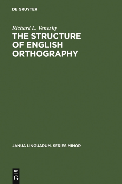 The Structure of English Orthography, PDF eBook