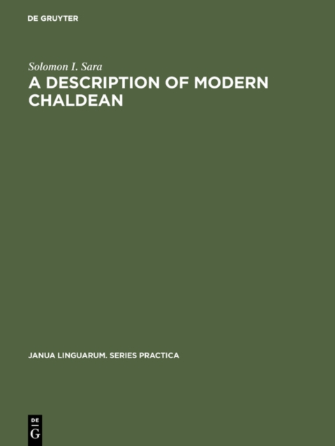 A Description of Modern Chaldean, PDF eBook