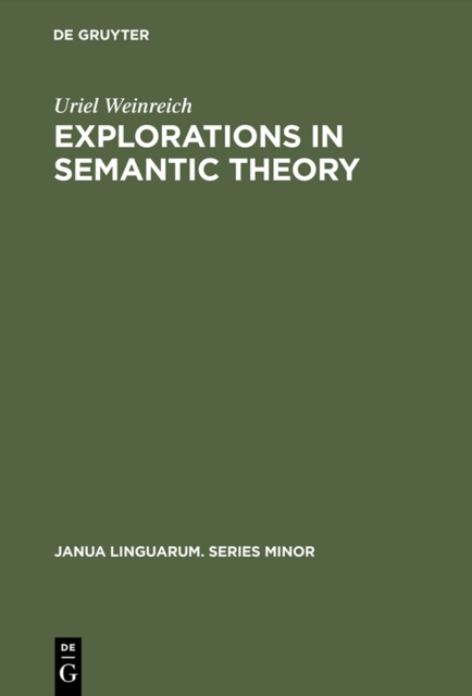 Explorations in Semantic Theory, PDF eBook