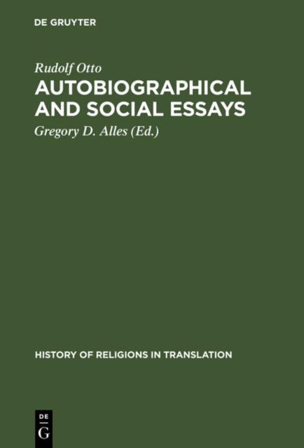 Autobiographical and Social Essays, PDF eBook